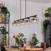 Koyoto Lampadario a sospensione, Lampada a sfera, Lampada a sospensione Cromo, Chiaro, Grigio fumo, 5-Luci