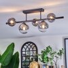 Chehalis Plafoniera, Lampada a sfera Chiaro, Grigio fumo, 5-Luci
