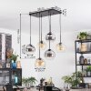 Koyoto Lampadario a sospensione, Lampada a sfera, Lampada a sospensione Ambrato, Chiaro, Grigio fumo, 6-Luci