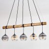 Koyoto Lampadario a sospensione, Lampada a sfera, Lampada a sospensione Écru, Nero, 5-Luci