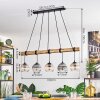 Koyoto Lampadario a sospensione, Lampada a sfera, Lampada a sospensione Écru, Nero, 5-Luci