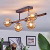 Chehalis Plafoniera, Lampada a sfera Ambrato, 5-Luci