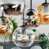 Koyoto Plafoniera, Lampada a sfera Ambrato, Cromo, Chiaro, Grigio fumo, 5-Luci