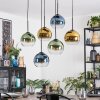 Koyoto Lampadario a sospensione, Lampada a sfera, Lampada a sospensione Blu, Oro, Verde, Chiaro, 6-Luci