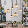 Koyoto Lampadario a sospensione, Lampada a sfera, Lampada a sospensione Ambrato, Chiaro, 6-Luci