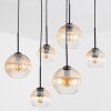 Koyoto Lampadario a sospensione, Lampada a sfera, Lampada a sospensione Ambrato, Chiaro, 6-Luci