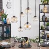 Koyoto Lampadario a sospensione, Lampada a sfera, Lampada a sospensione Ambrato, Chiaro, 6-Luci