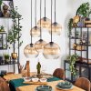 Koyoto Lampadario a sospensione, Lampada a sfera, Lampada a sospensione Ambrato, Chiaro, 6-Luci