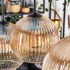 Koyoto Lampadario a sospensione, Lampada a sfera, Lampada a sospensione Ambrato, Chiaro, 6-Luci