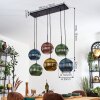 Koyoto Lampadario a sospensione, Lampada a sfera, Lampada a sospensione Blu, Oro, Verde, Ramato, 6-Luci