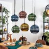 Koyoto Lampadario a sospensione, Lampada a sfera, Lampada a sospensione Blu, Oro, Verde, Ramato, 6-Luci