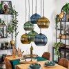 Koyoto Lampadario a sospensione, Lampada a sfera, Lampada a sospensione Blu, Oro, Verde, 6-Luci
