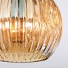 Ripoll Plafoniera, Lampada a sfera Ambrato, Grigio fumo, 5-Luci