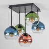 Koyoto Plafoniera, Lampada a sfera Blu, Verde, Chiaro, Ramato, 5-Luci