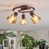 Saire Plafoniera, Faretto da soffitto Cromo, Nero, 3-Luci