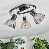 Saire Plafoniera, Faretto da soffitto Cromo, Nero, 3-Luci