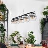 Koyoto Lampadario a sospensione, Lampada a sfera, Lampada a sospensione Chiaro, Grigio fumo, 5-Luci
