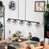 Koyoto Lampadario a sospensione, Lampada a sfera, Lampada a sospensione Chiaro, Grigio fumo, 5-Luci
