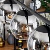 Koyoto Lampadario a sospensione, Lampada a sfera, Lampada a sospensione Chiaro, Grigio fumo, 5-Luci