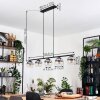 Koyoto Lampadario a sospensione, Lampada a sfera, Lampada a sospensione Chiaro, Grigio fumo, 5-Luci
