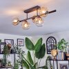 Chehalis Plafoniera, Lampada a sfera Ambrato, Chiaro, 5-Luci