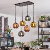 Koyoto Lampadario a sospensione, Lampada a sfera, Lampada a sospensione Blu, Oro, Ramato, 6-Luci