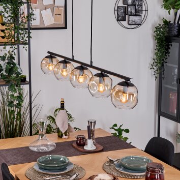 Ripoll Lampadario a sospensione, Lampada a sfera, Lampada a sospensione Ambrato, Chiaro, 5-Luci