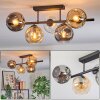 Ripoll Plafoniera, Lampada a sfera Ambrato, Chiaro, Grigio fumo, 5-Luci