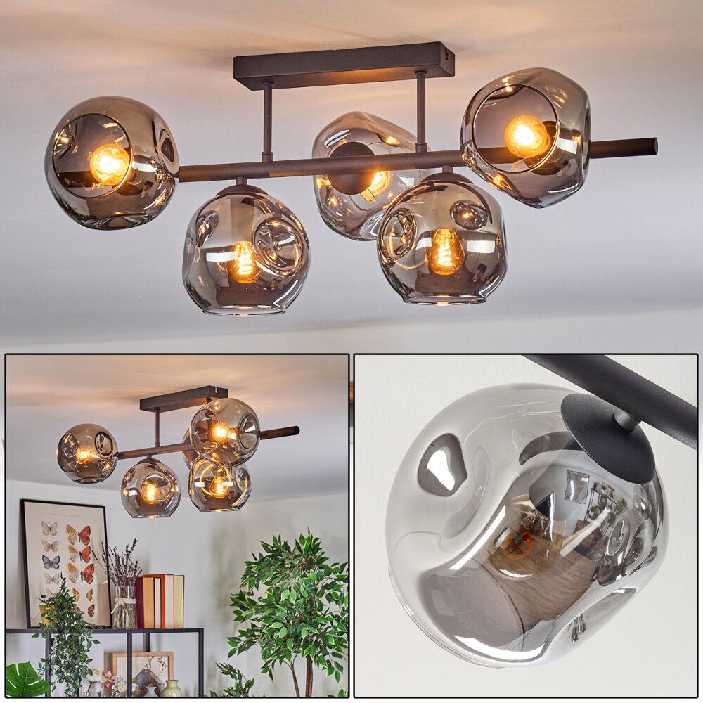 Ripoll Plafoniera, Lampada a sfera Grigio fumo, 5-Luci main product photo
