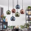 Koyoto Lampadario a sospensione, Lampada a sfera, Lampada a sospensione Blu, Verde, Ramato, 6-Luci