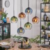 Koyoto Lampadario a sospensione, Lampada a sfera, Lampada a sospensione Blu, Verde, Chiaro, Ramato, 6-Luci