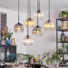 Koyoto Lampadario a sospensione, Lampada a sfera, Lampada a sospensione Ambrato, Chiaro, Grigio fumo, 6-Luci