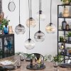 Koyoto Lampadario a sospensione, Lampada a sfera, Lampada a sospensione Ambrato, Chiaro, Grigio fumo, 6-Luci
