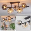 Ripoll Plafoniera, Lampada a sfera Ambrato, Chiaro, Grigio fumo, 5-Luci