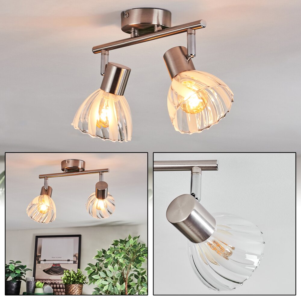 Saire Plafoniera, Faretto da soffitto Cromo, Nichel opaco, 2-Luci main product photo