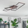 Brina Plafoniera LED Marrone, 1-Luce, Telecomando
