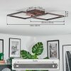 Brina Plafoniera LED Marrone, 1-Luce