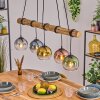 Koyoto Lampadario a sospensione, Lampada a sfera, Lampada a sospensione Écru, Nero, 5-Luci