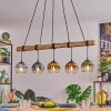 Koyoto Lampadario a sospensione, Lampada a sfera, Lampada a sospensione Écru, Nero, 5-Luci