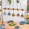 Koyoto Lampadario a sospensione, Lampada a sfera, Lampada a sospensione Écru, Nero, 5-Luci