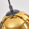 Koyoto Lampadario a sospensione, Lampada a sfera, Lampada a sospensione Écru, Nero, 5-Luci