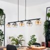 Koyoto Lampadario a sospensione, Lampada a sfera, Lampada a sospensione Ambrato, Chiaro, Grigio fumo, 5-Luci