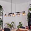 Koyoto Lampadario a sospensione, Lampada a sfera, Lampada a sospensione Ambrato, Chiaro, Grigio fumo, 5-Luci