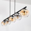 Koyoto Lampadario a sospensione, Lampada a sfera, Lampada a sospensione Ambrato, Chiaro, Grigio fumo, 5-Luci