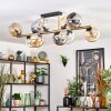 Koyoto Plafoniera, Lampada a sfera Oro, Nero, 10-Luci