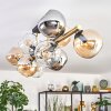 Koyoto Plafoniera, Lampada a sfera Oro, Nero, 10-Luci