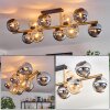 Koyoto Plafoniera, Lampada a sfera Oro, Nero, 10-Luci