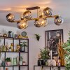 Koyoto Plafoniera, Lampada a sfera Oro, Nero, 10-Luci