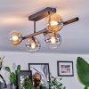 Chehalis Plafoniera, Lampada a sfera Ambrato, Chiaro, Grigio fumo, 5-Luci