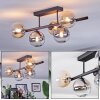 Chehalis Plafoniera, Lampada a sfera Ambrato, Chiaro, Grigio fumo, 5-Luci